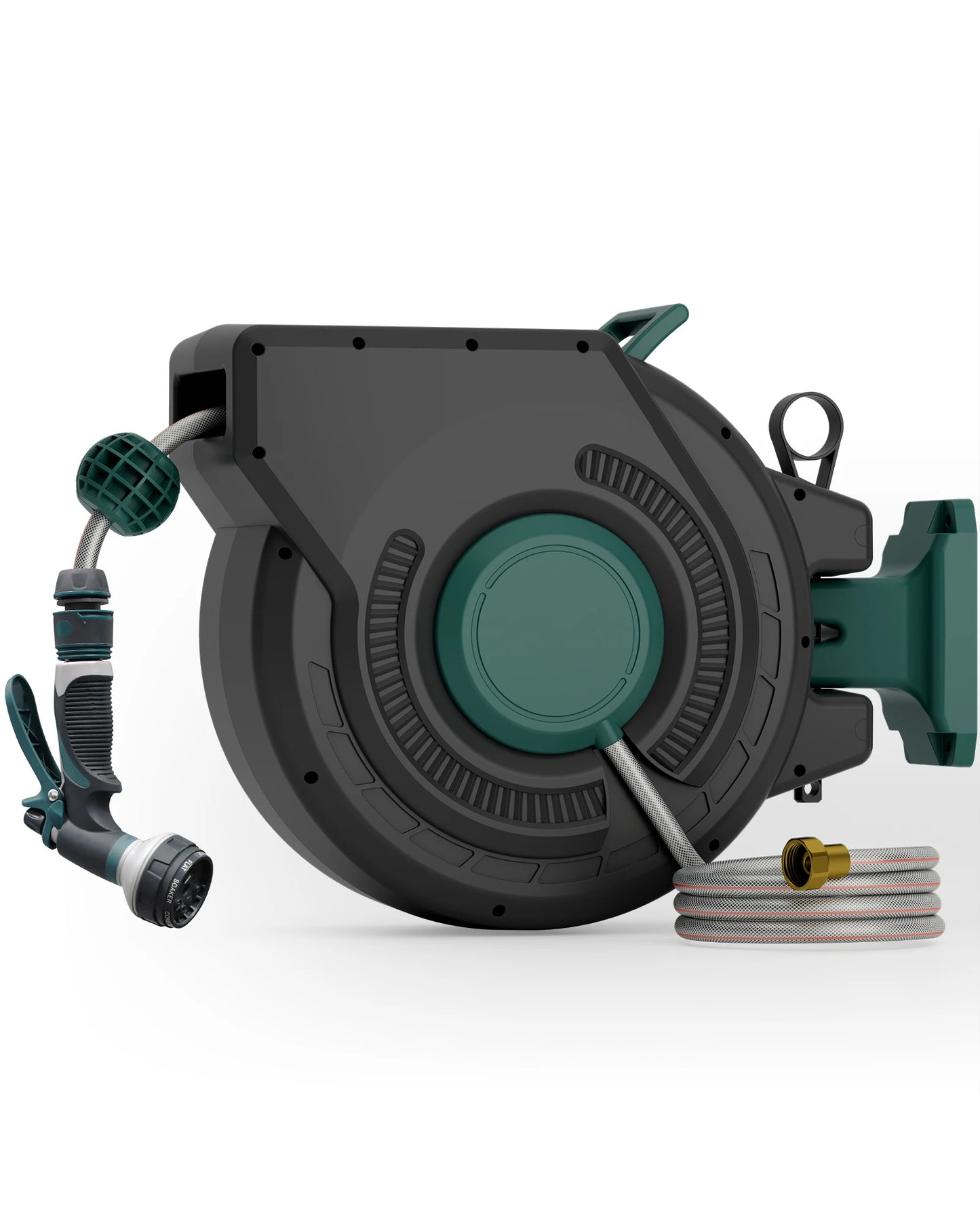 Wall Mounted Retractable Hose Reel Heavy Duty 100 Ft With Auto Rewind