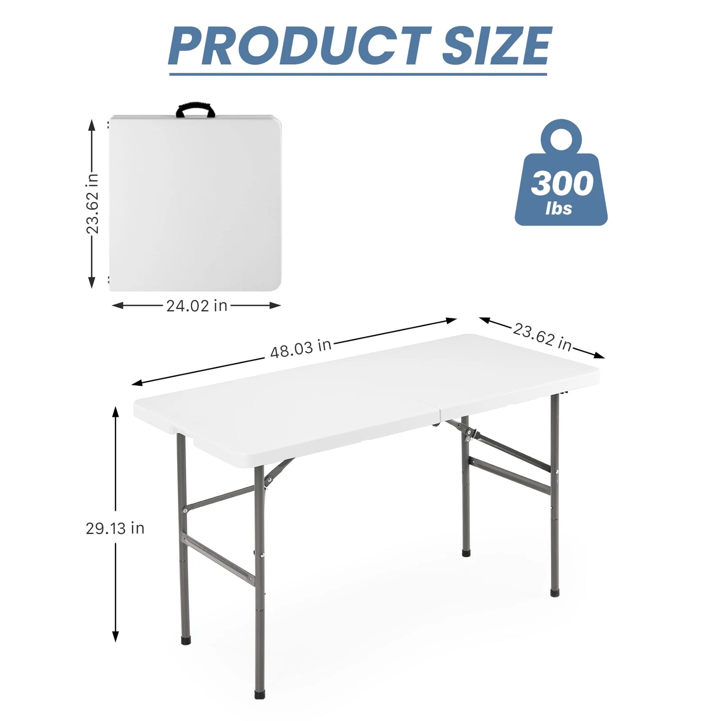 JHK Portable Folding Camping Table Carrying Handle Safety Lock