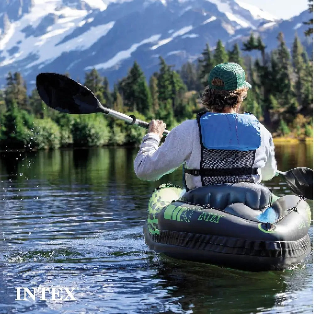 Deluxe Inflatable Kayak Kit With Pump And Paddles