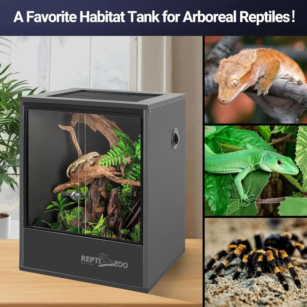 PVC Reptile Enclosure With Sliding Door And Ventilated Top