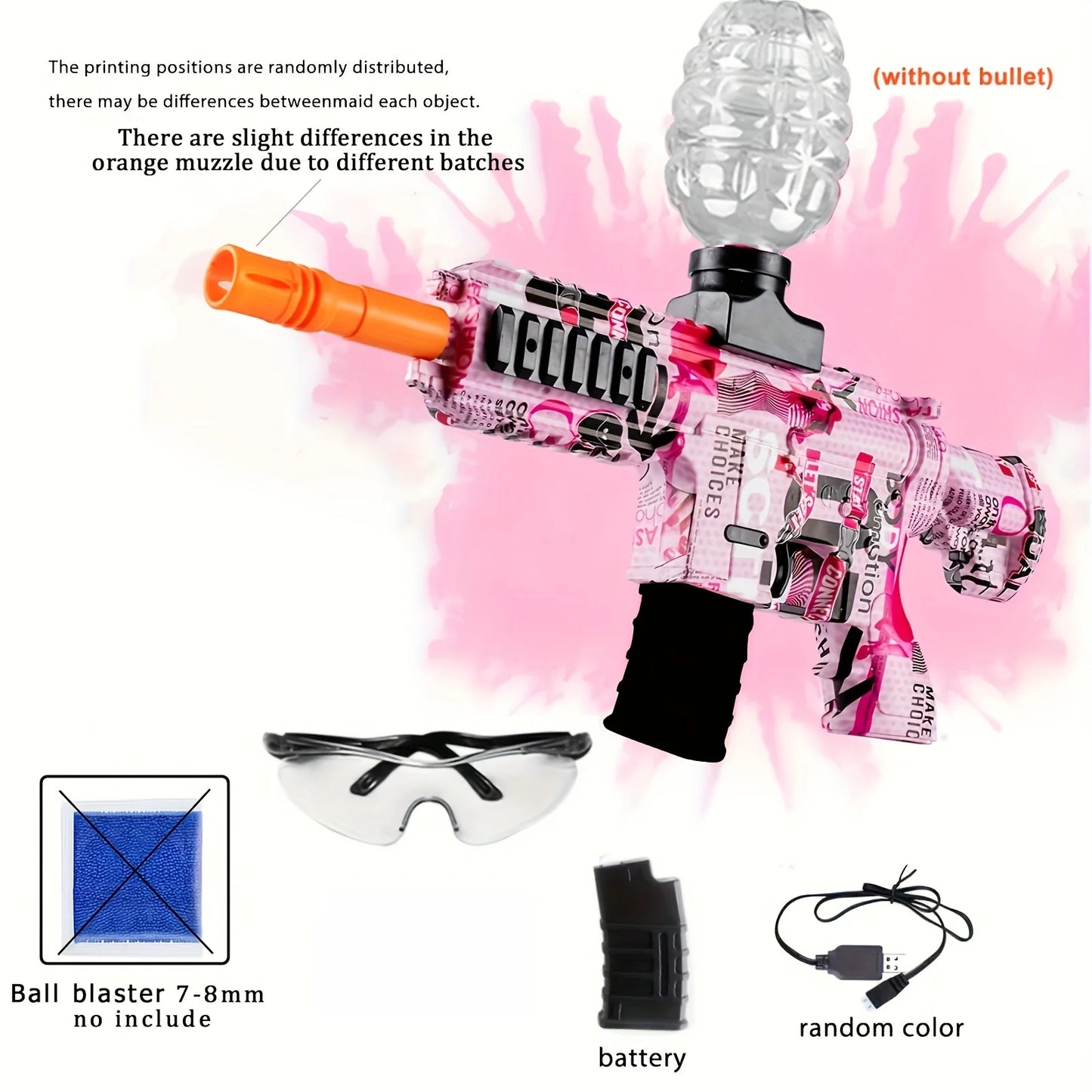 Hign-concerned M416 Blaster Toy Gun With Glasses For Summer Outdoor Games