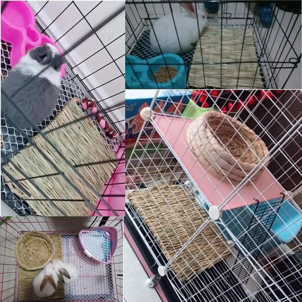 Natural Woven Bed Mat for Small Pets Nests and Play