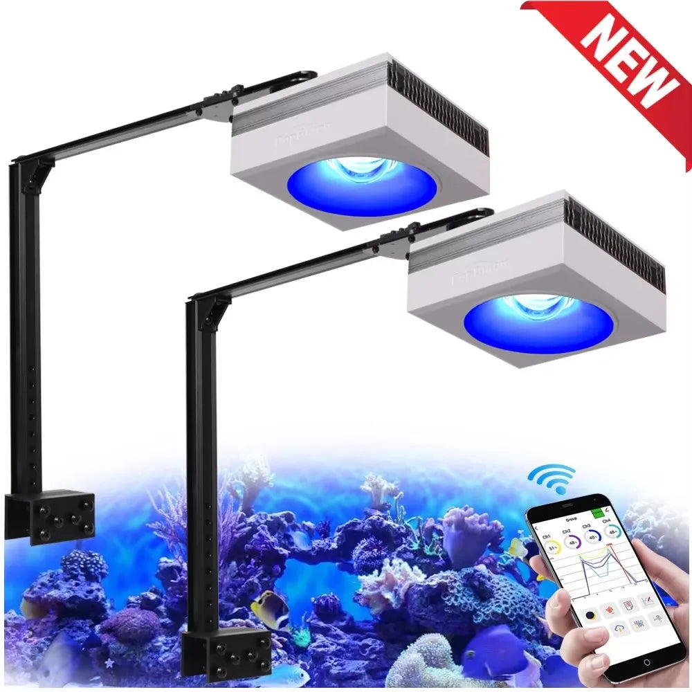 PopBloom RL90 WiFi LED Aquarium Light Full Spectrum Reef Lighting