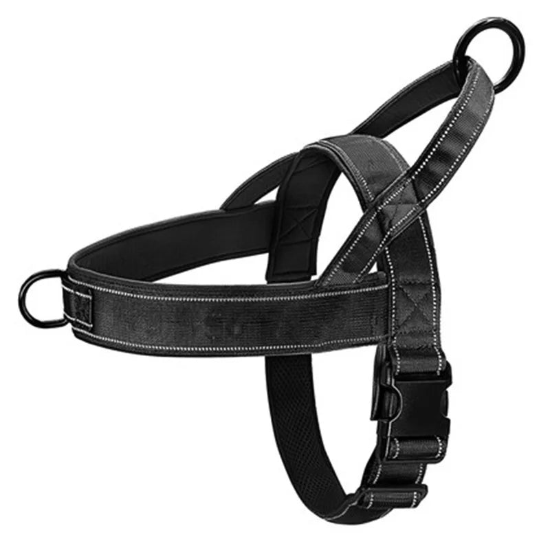 Tactical Anti-Pull Dog Harness Adjustable 1000D Nylon With Handle