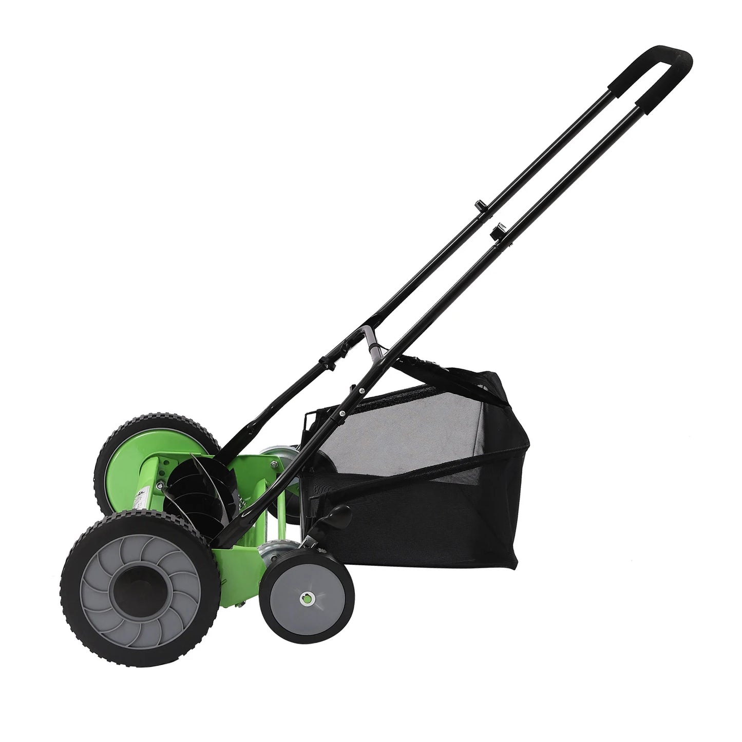 Manual Lawn Mower With 9 Adjustable Heights And Sharp Manganese Steel Blades