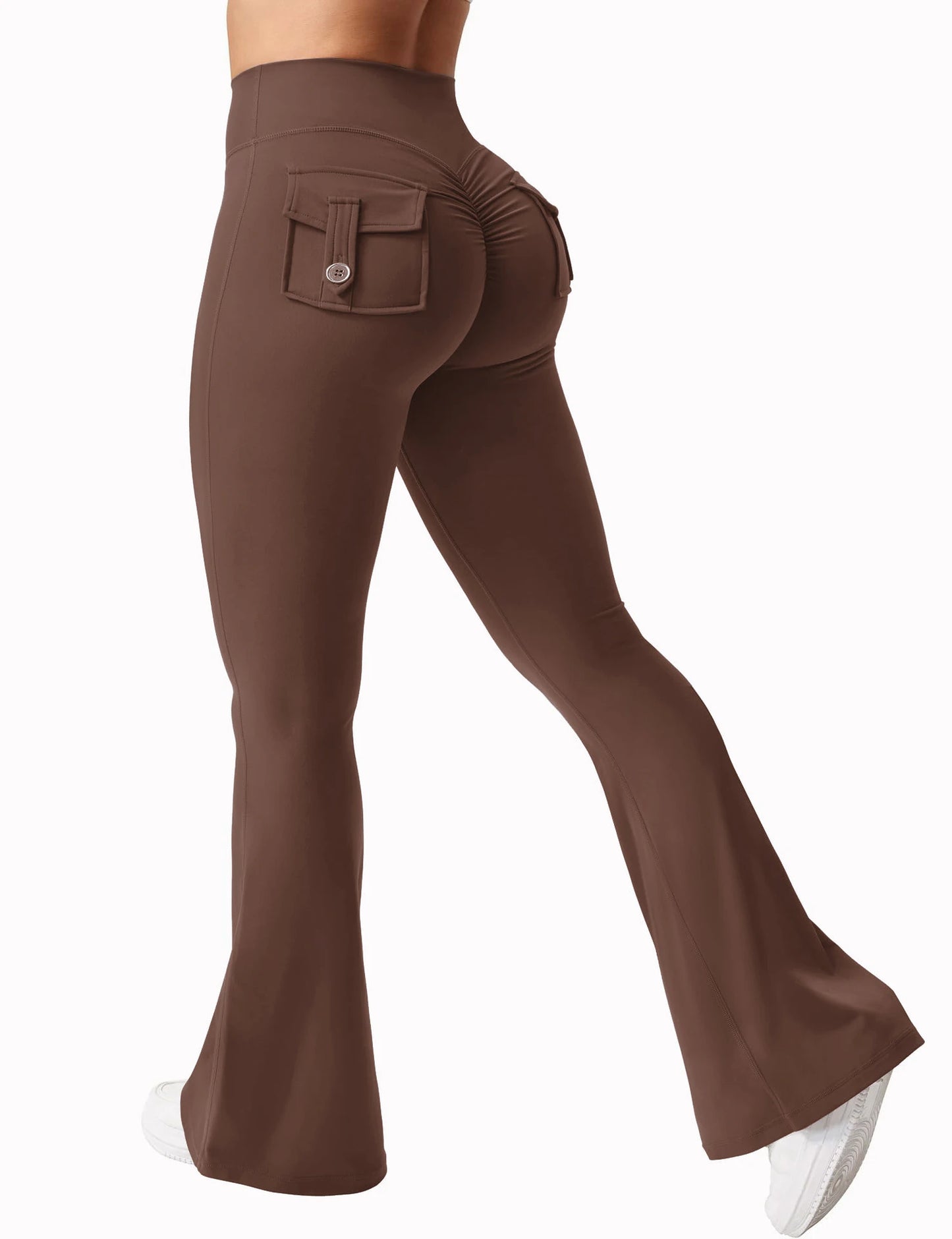 Summer Women's Cargo Pocket Fitness Tights High Waist Yoga Pants