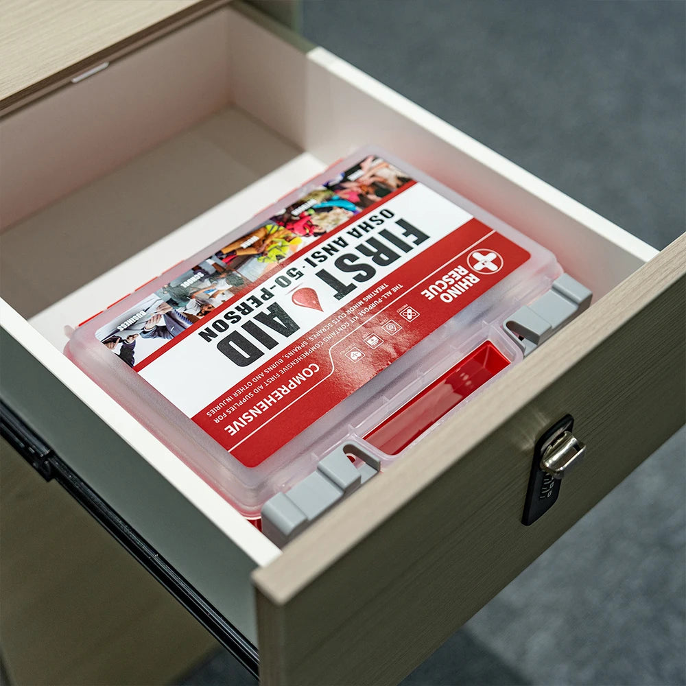 Rhino Rescue First Aid Kit For Home, Office, And Travel