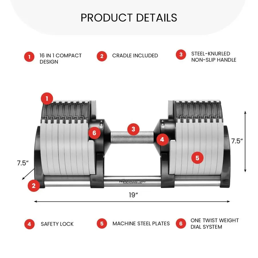 MBVM Adjustable Dumbbells For Home Gym Strength Training