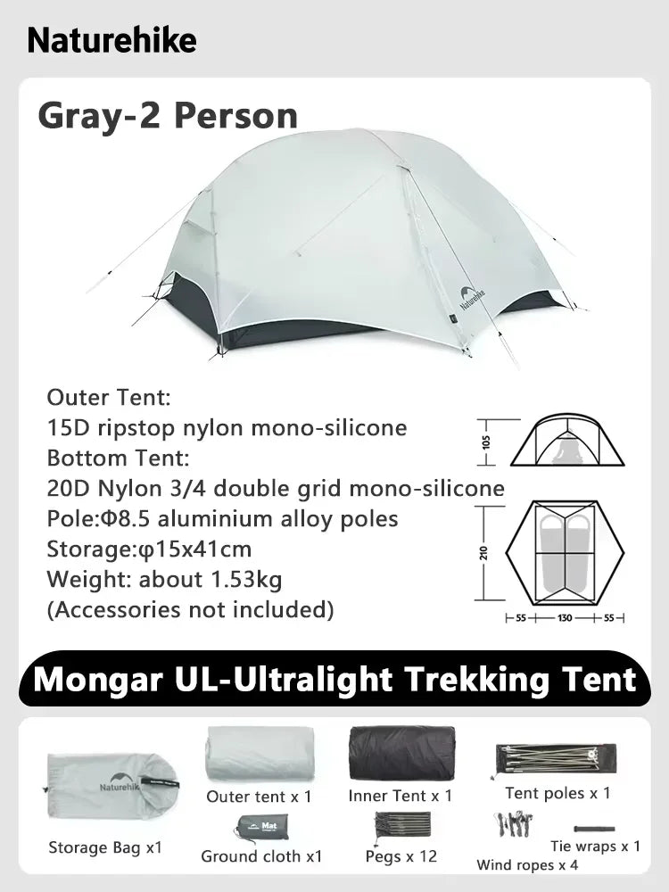 Naturehike Mongar UL Ultralight Backpacking Tent Shelter