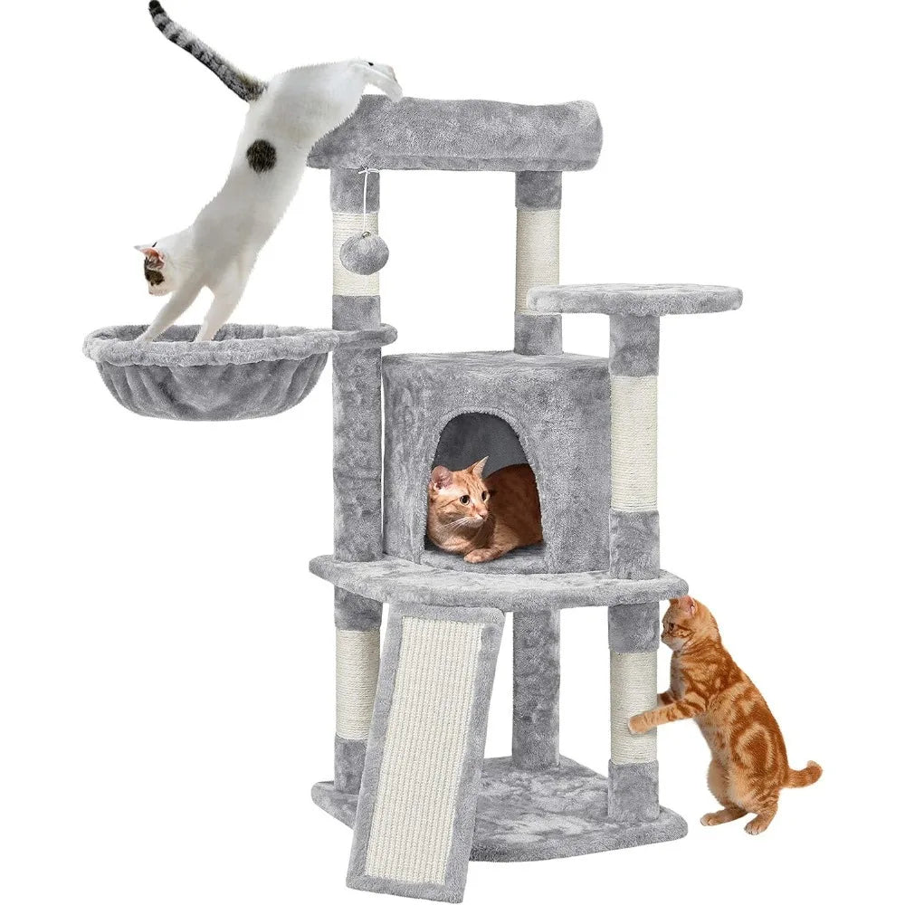 Cat Tree Indoor Play Tower For Cats With Cozy Condo