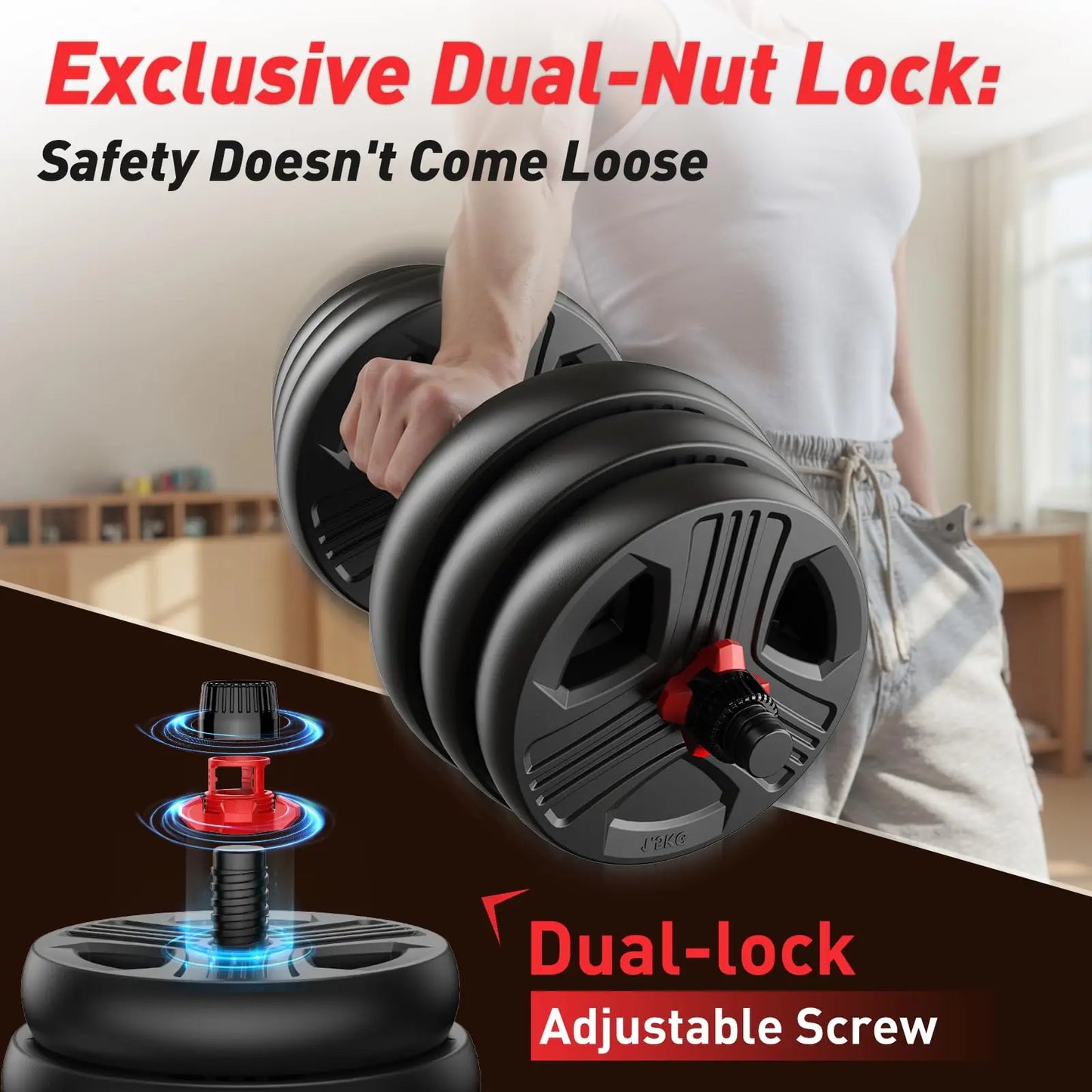 FED Fitness FITPLAM 5 In 1 Adjustable Dumbbell Set