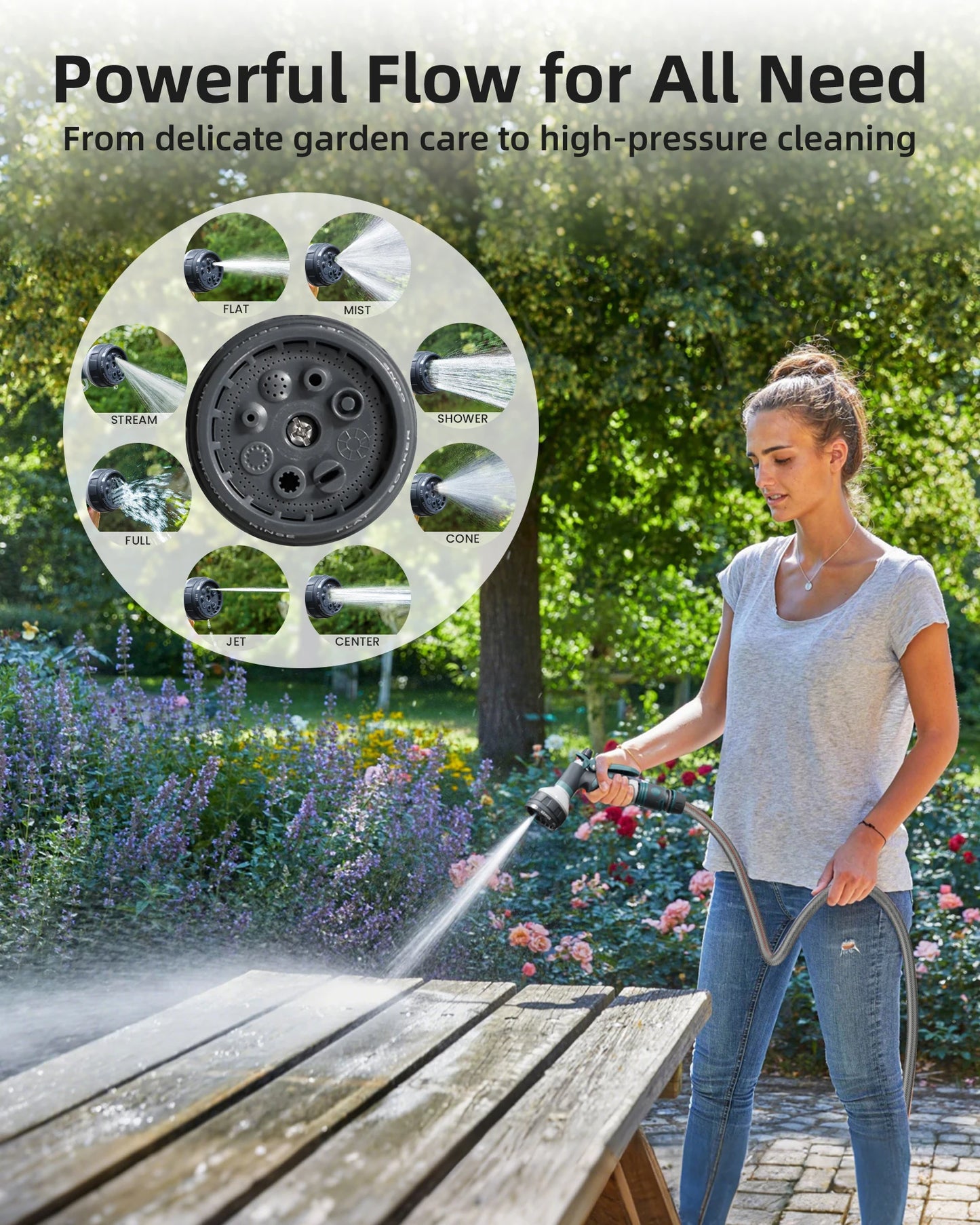 Wall Mounted Retractable Hose Reel Heavy Duty 100 Ft With Auto Rewind