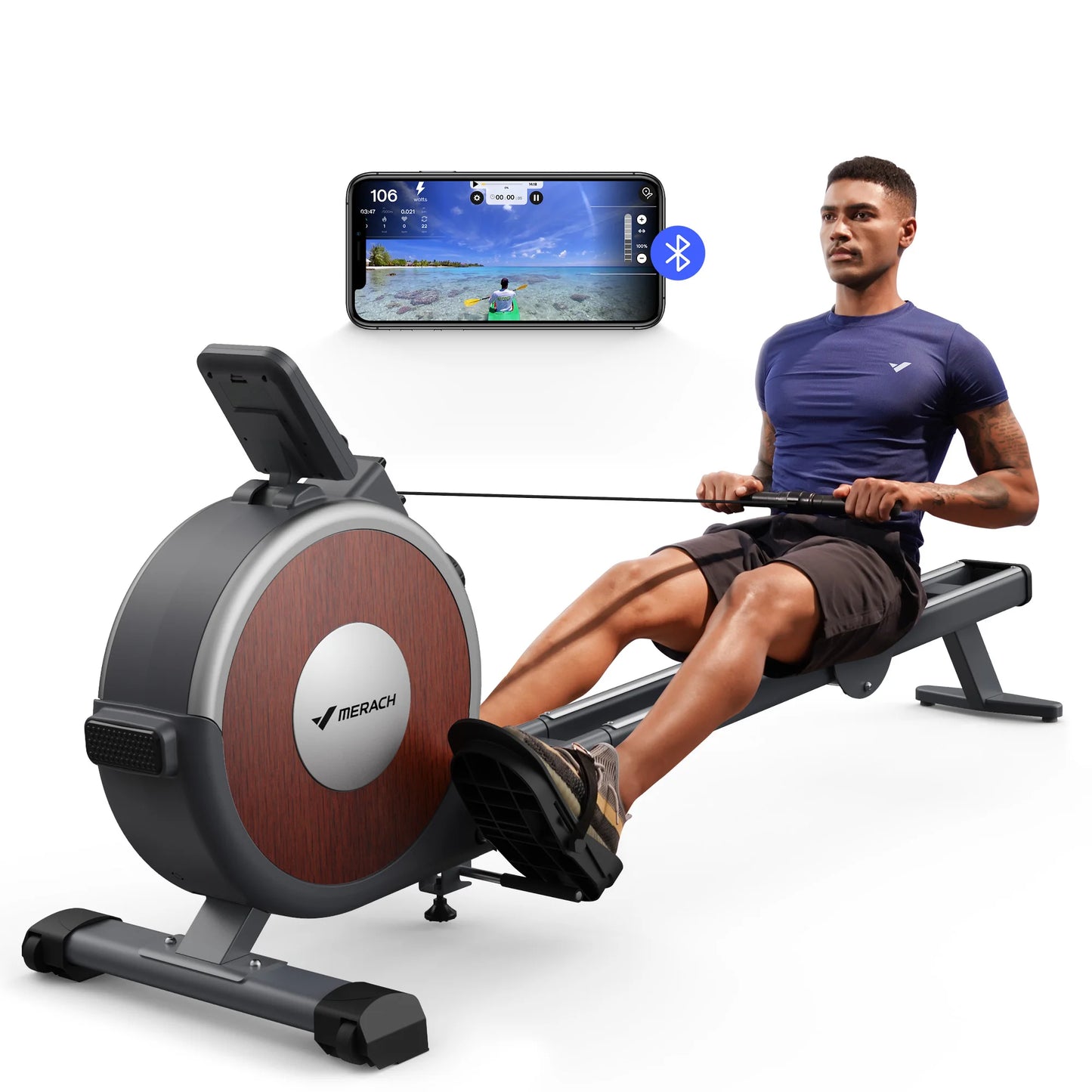 MERACH Magnetic Rowing Machine For Home Use 16 Levels
