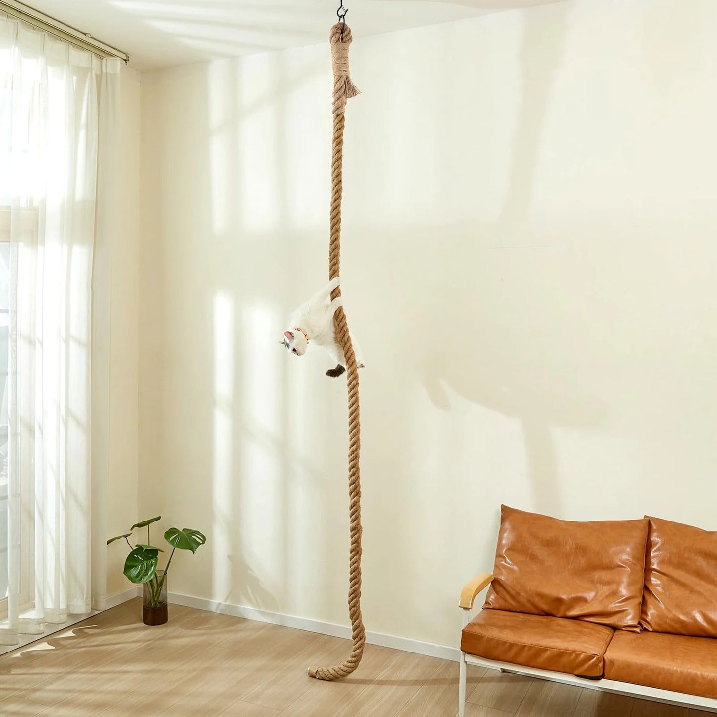 PETRAVEL Cat Sisal Climbing Tree Playground Scratching Post Indoor