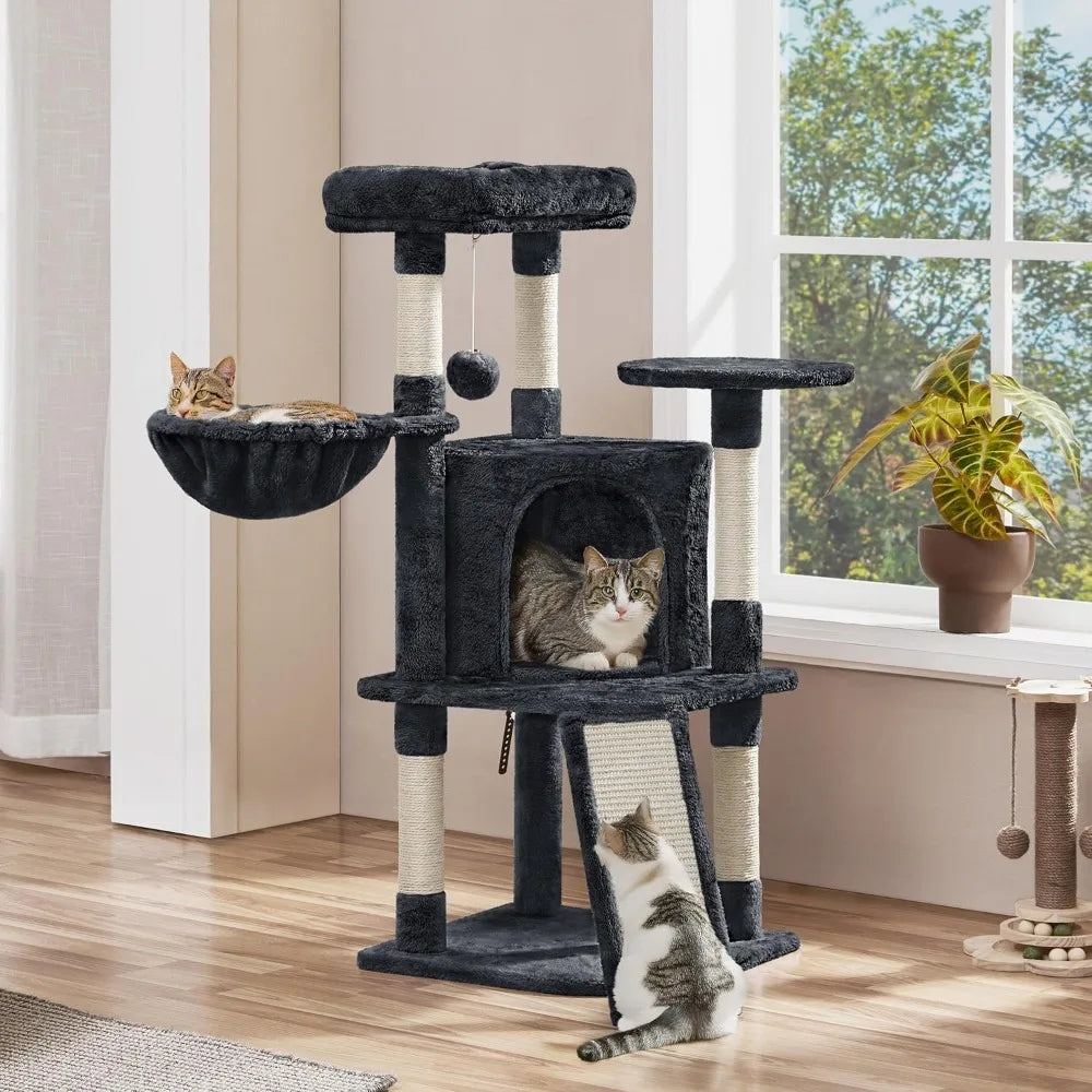 Cat Tree Indoor Play Tower For Cats With Cozy Condo