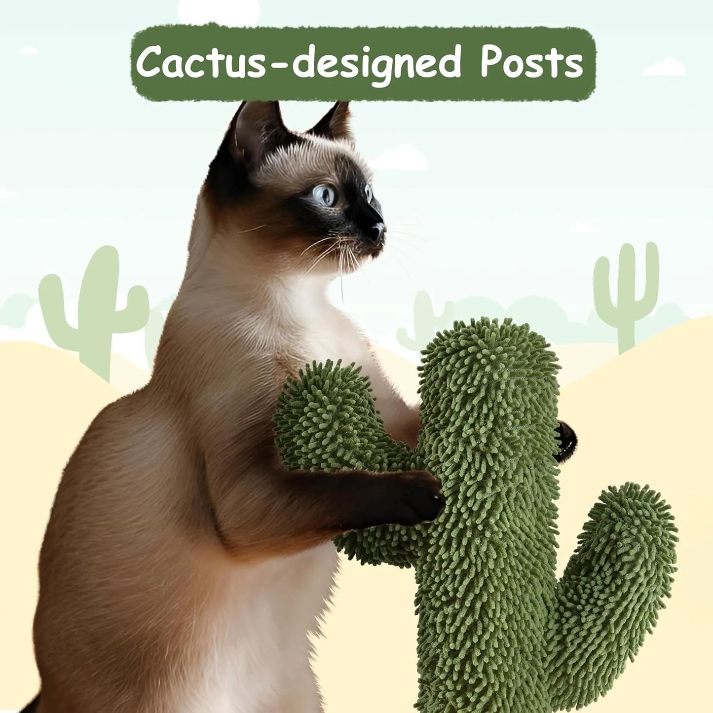 Cactus Cat Tree With Perch Condo And Ladder