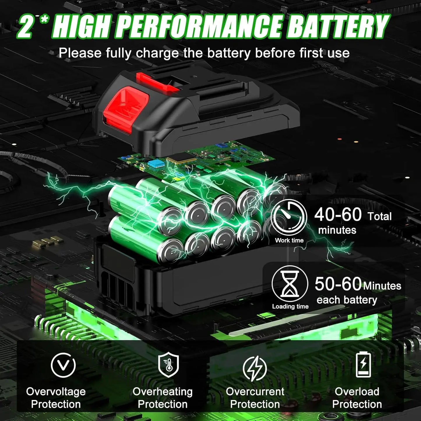 Portable Cordless Electric Lawn Mower And Weeder With Dual Batteries
