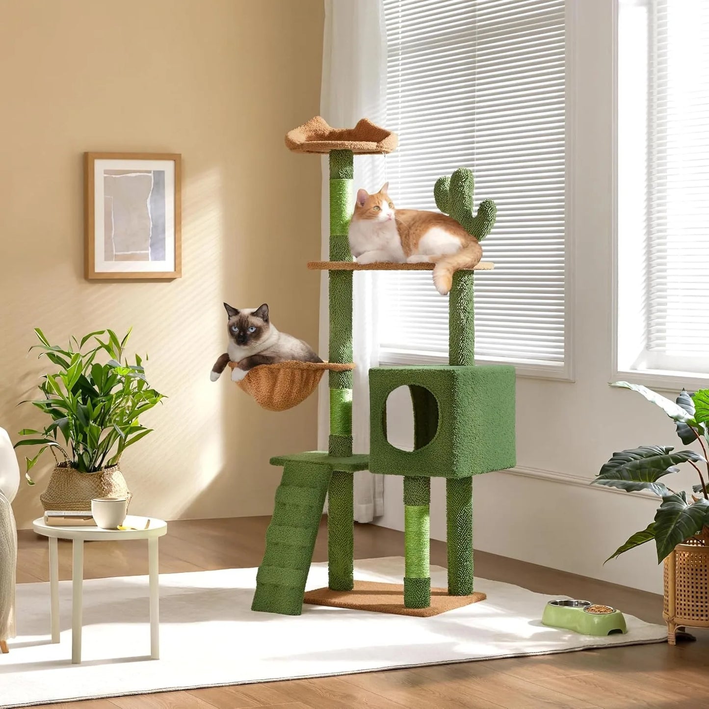 Cactus Cat Tree With Perch Condo And Ladder