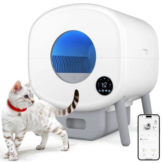 Fumoi Smart Self Cleaning Cat Litter Box Large Capacity With App Control