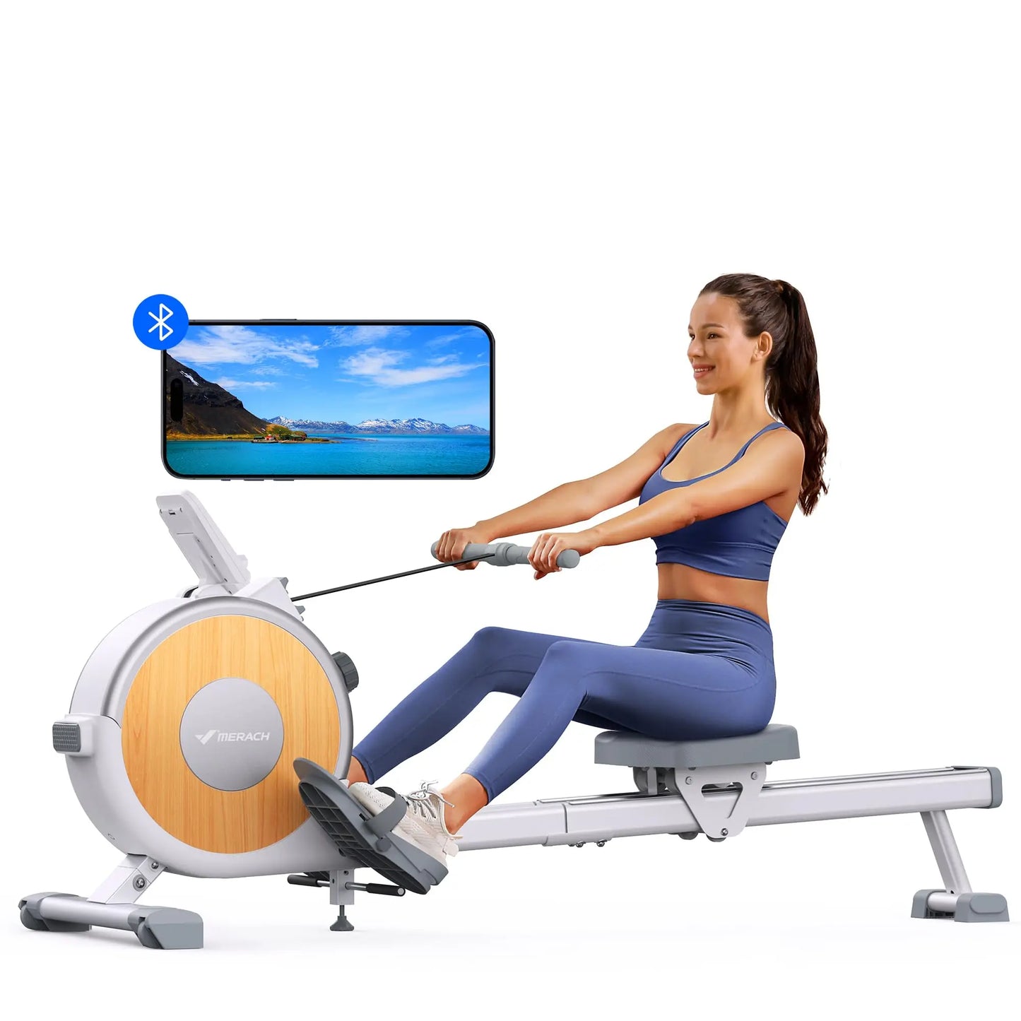 MERACH Magnetic Rowing Machine For Home Use 16 Levels