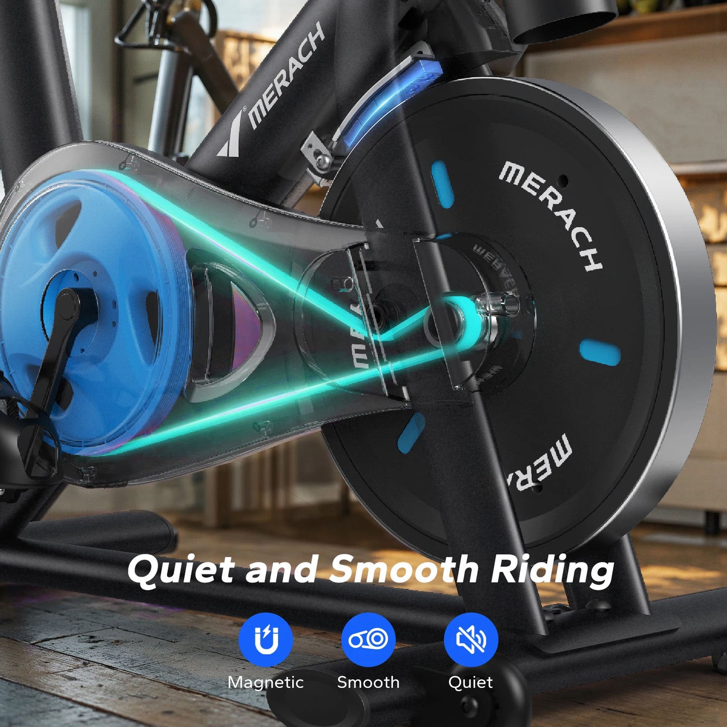 Merach Magnetic Indoor Exercise Bike With App Courses Low Noise