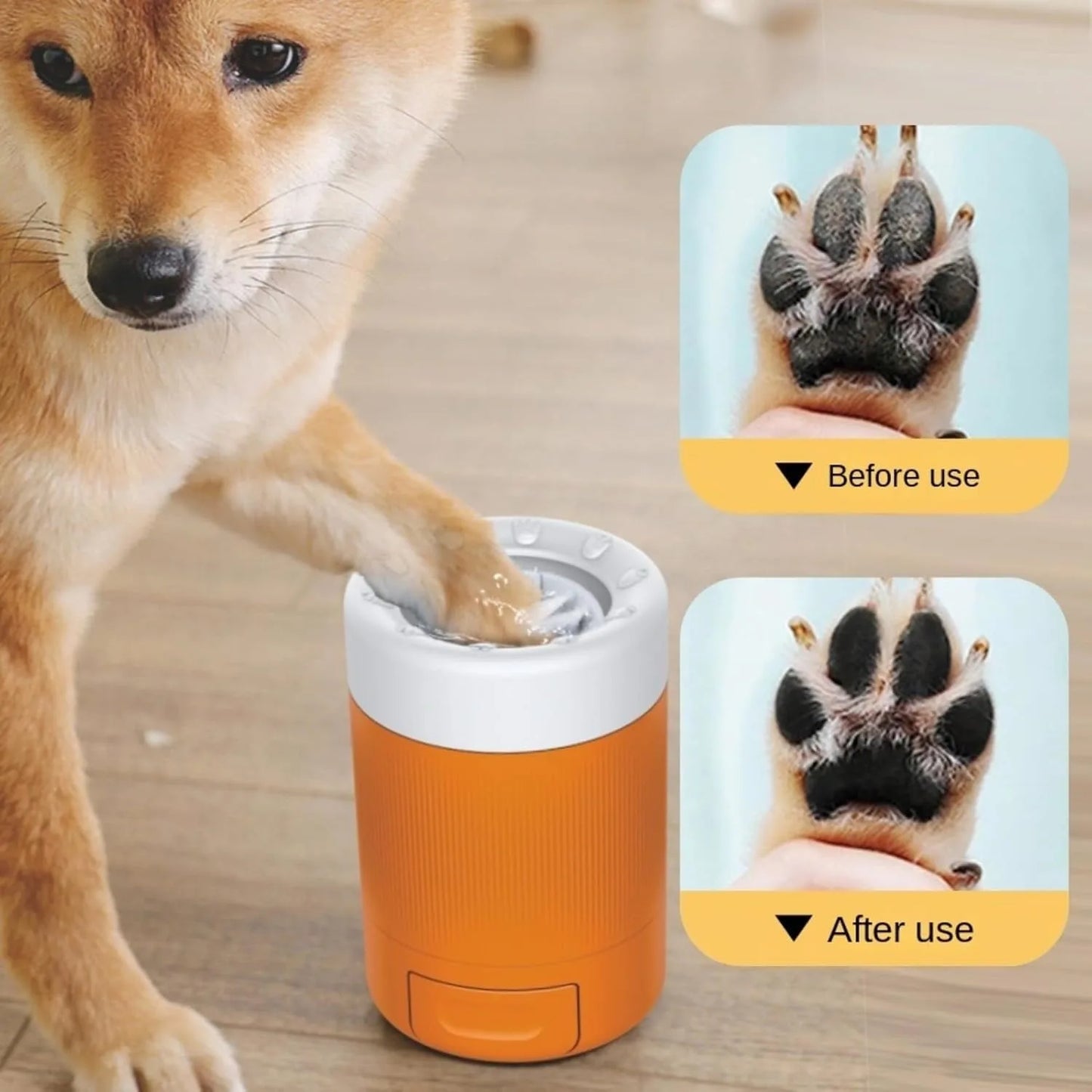 Dog Paw Cleaner Cup Portable Foot Washer With Soft Bristles