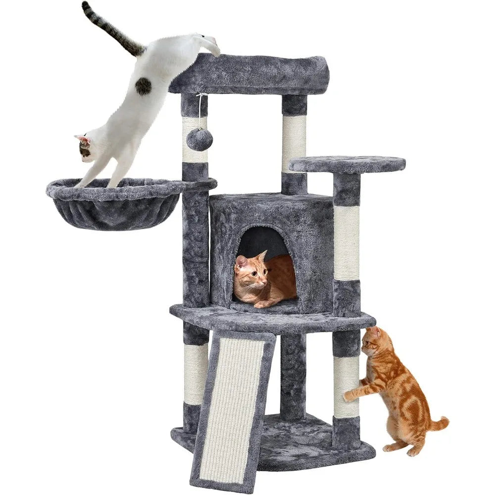 Cat Tree Indoor Play Tower For Cats With Cozy Condo