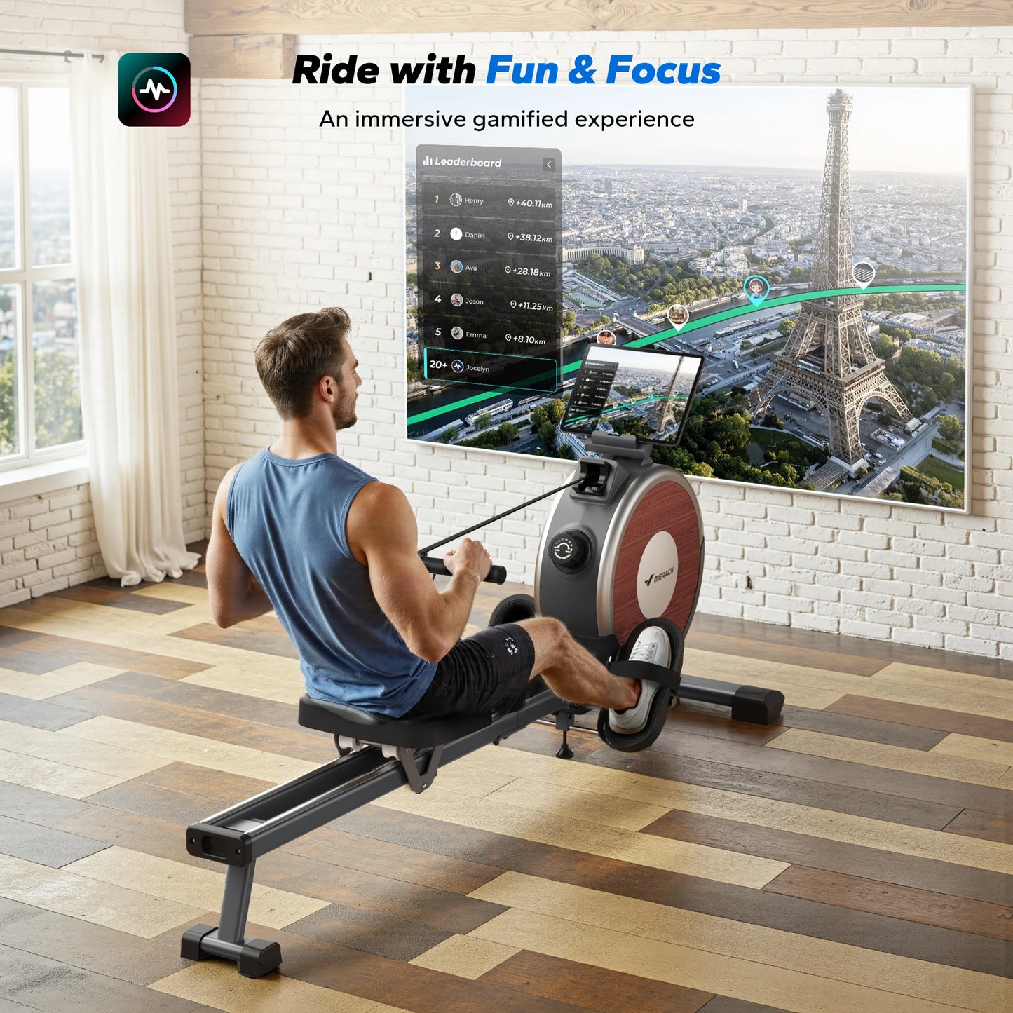MERACH Magnetic Rowing Machine For Home Use 16 Levels