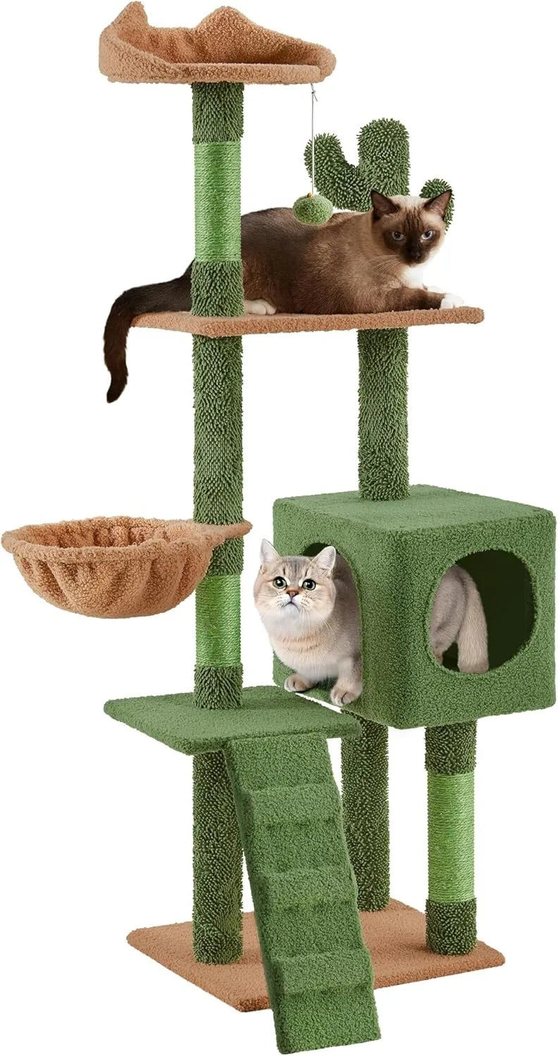 Cactus Cat Tree With Perch Condo And Ladder