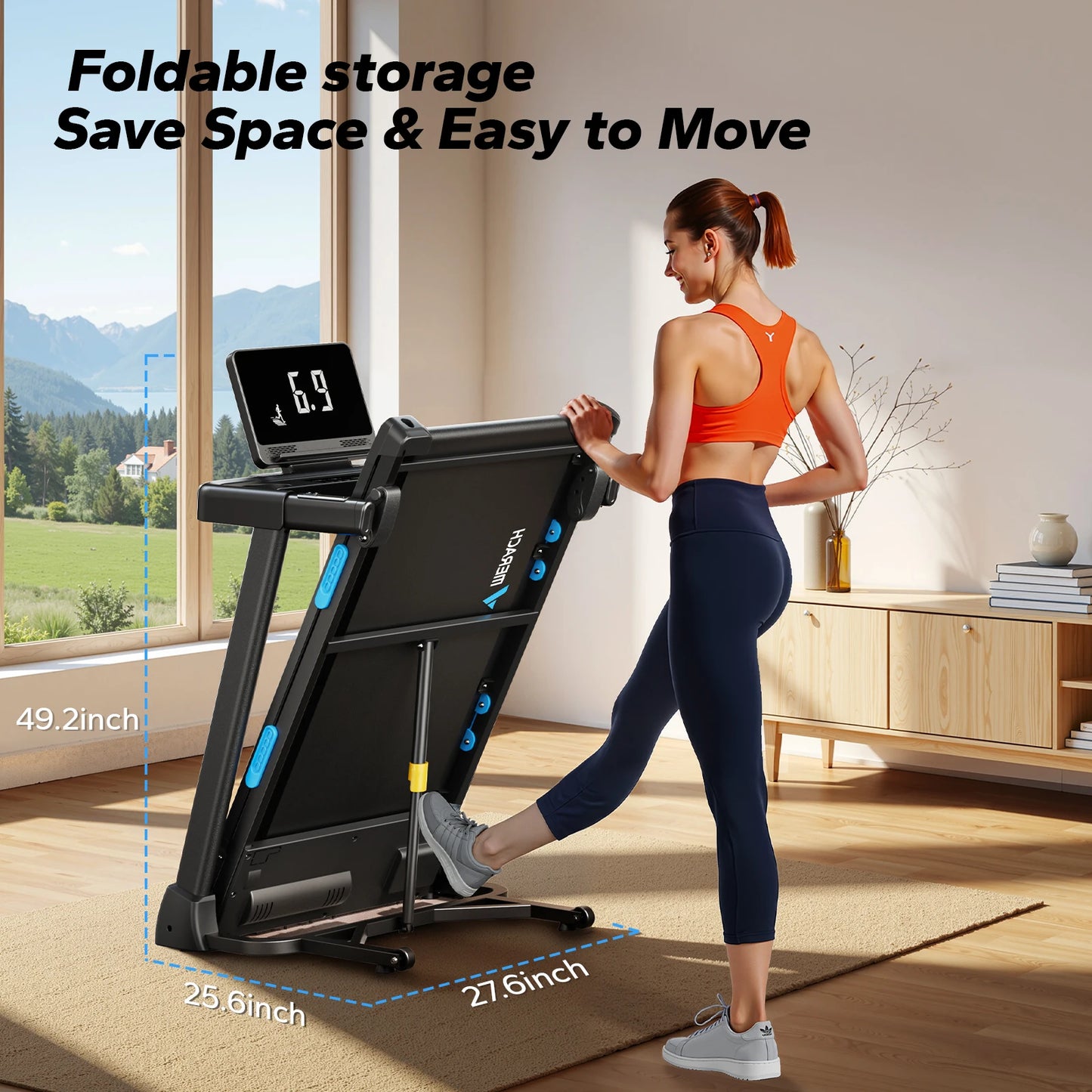 MERACH T12 Foldable Treadmill With Incline And Quiet Operation