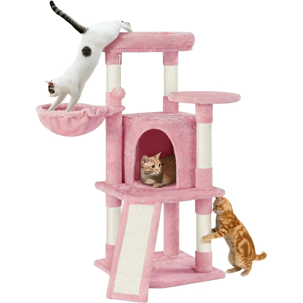 Cat Tree Indoor Play Tower For Cats With Cozy Condo