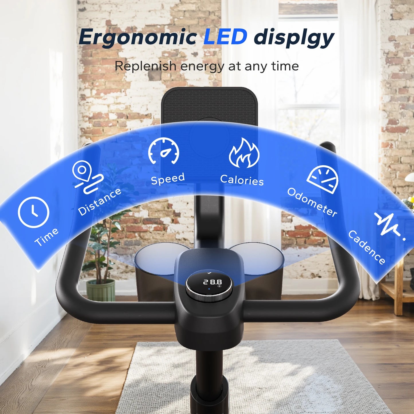 Merach Magnetic Indoor Exercise Bike With App Courses Low Noise