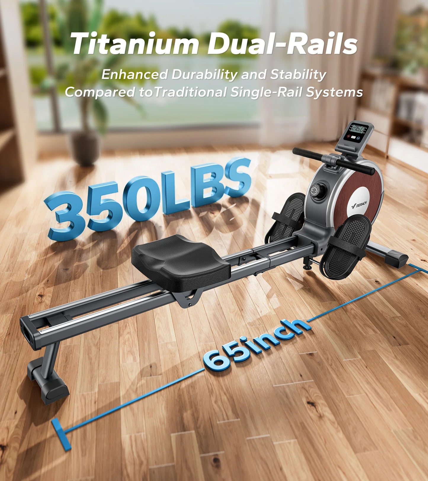MERACH Magnetic Rowing Machine For Home Use 16 Levels