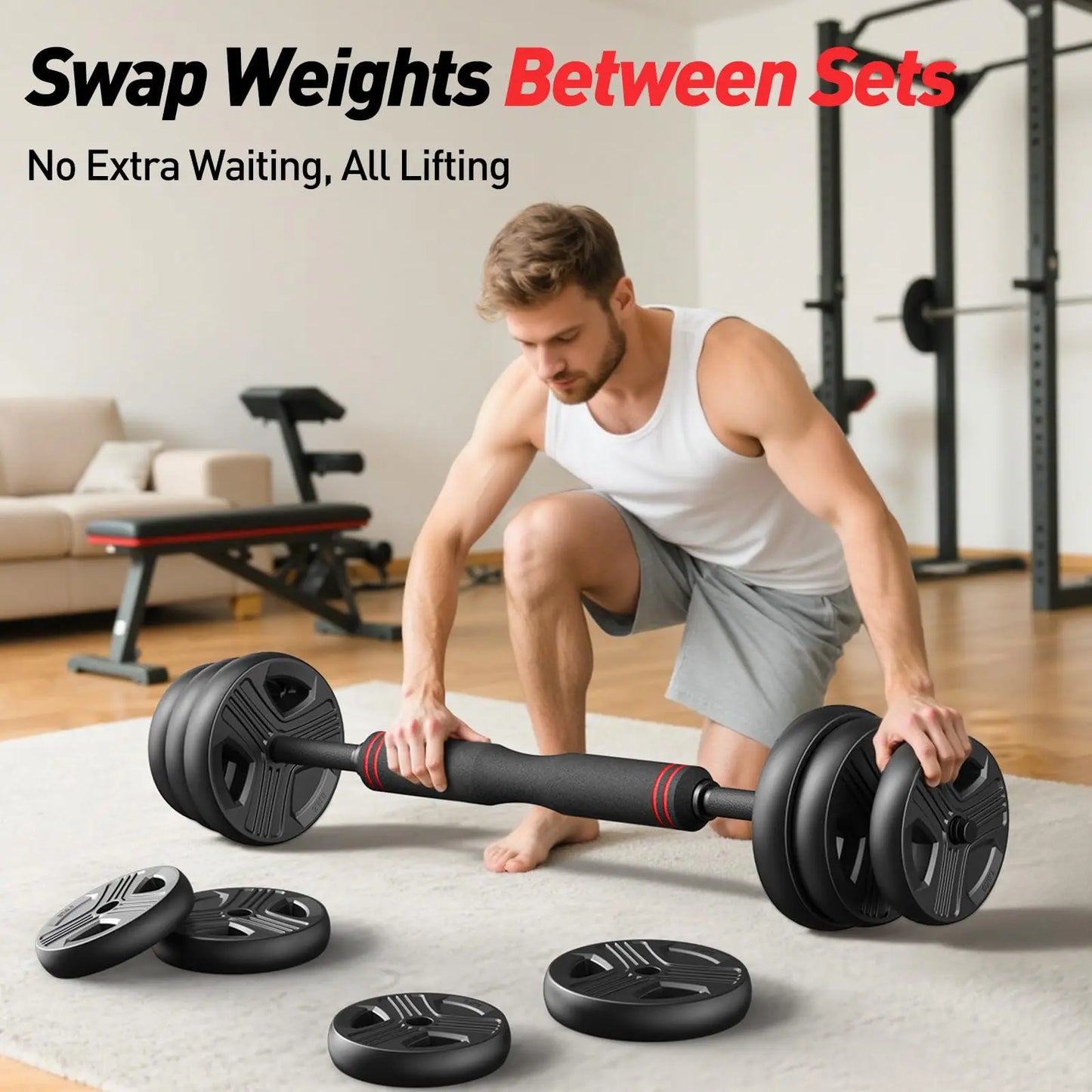 FED Fitness FITPLAM 5 In 1 Adjustable Dumbbell Set