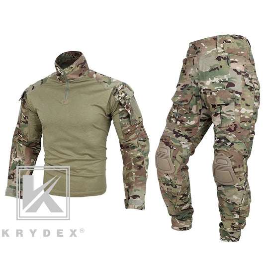 KRYDEX Tactical Camouflage Shirt And Pants Set For Hunting Outdoors