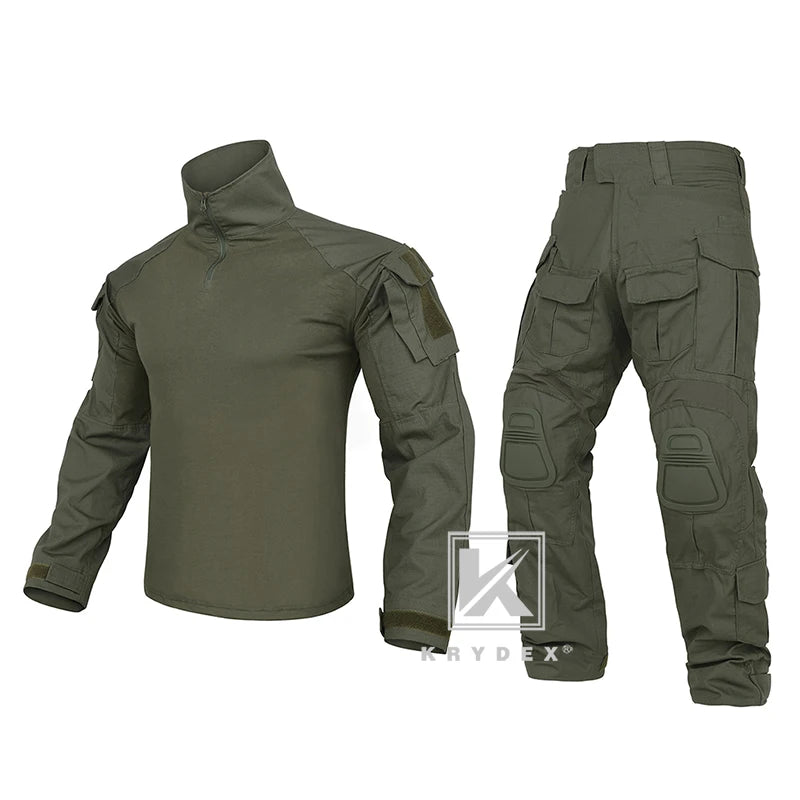 KRYDEX Tactical Camouflage Shirt And Pants Set For Hunting Outdoors