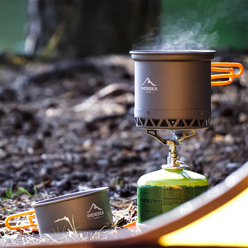 Widesea Camping Cookware Set Outdoor Kettle Pot Travel