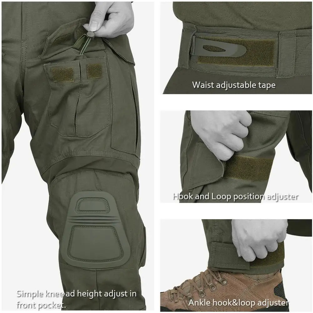 KRYDEX Tactical Camouflage Shirt And Pants Set For Hunting Outdoors