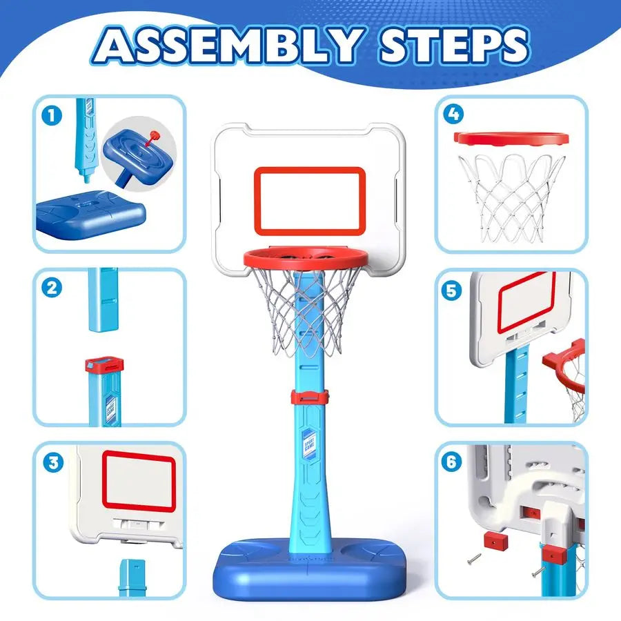 Basketball Hoop Indoor For Kids Adjustable Mini Basketball Set With 3 Balls