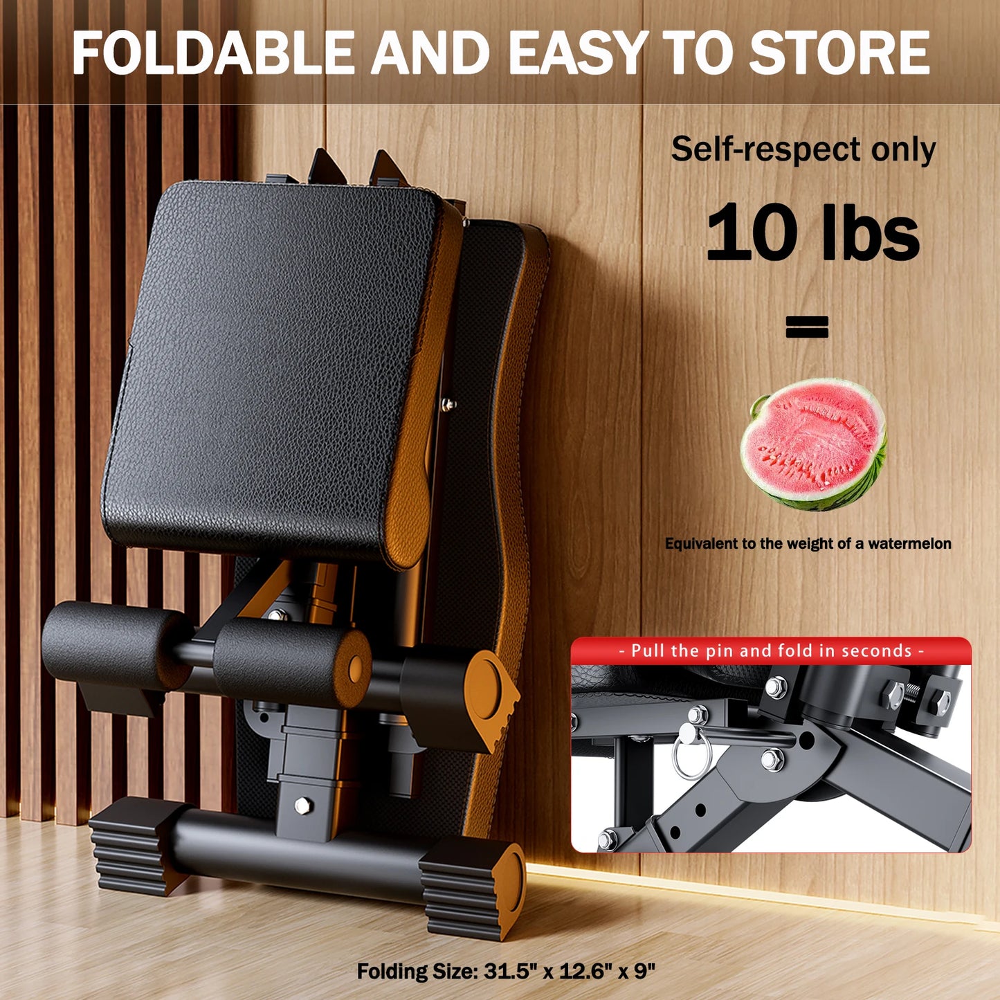 Adjustable Foldable Weight Bench For Full Body Dumbbell Training