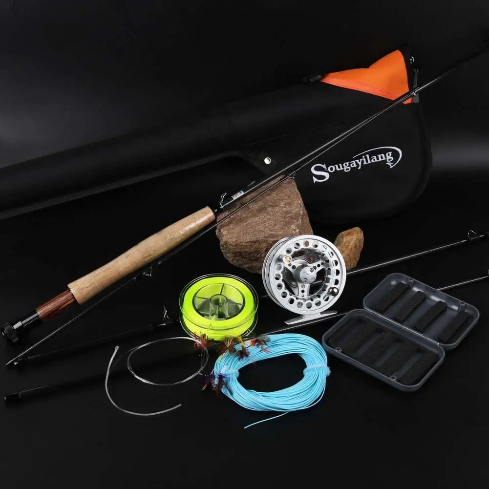 Complete Fly Fishing Rod and Reel Combo Kit for Saltwater and Freshwater Angling