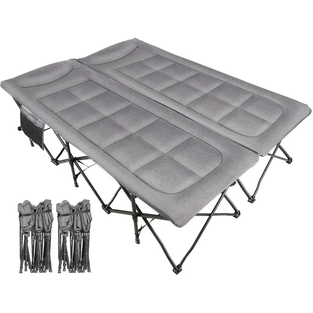 Portable Heavy Duty Camping Cot With Extra Comfortable Pad