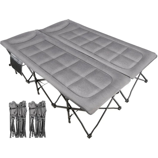 Portable Heavy Duty Camping Cot With Extra Comfortable Pad