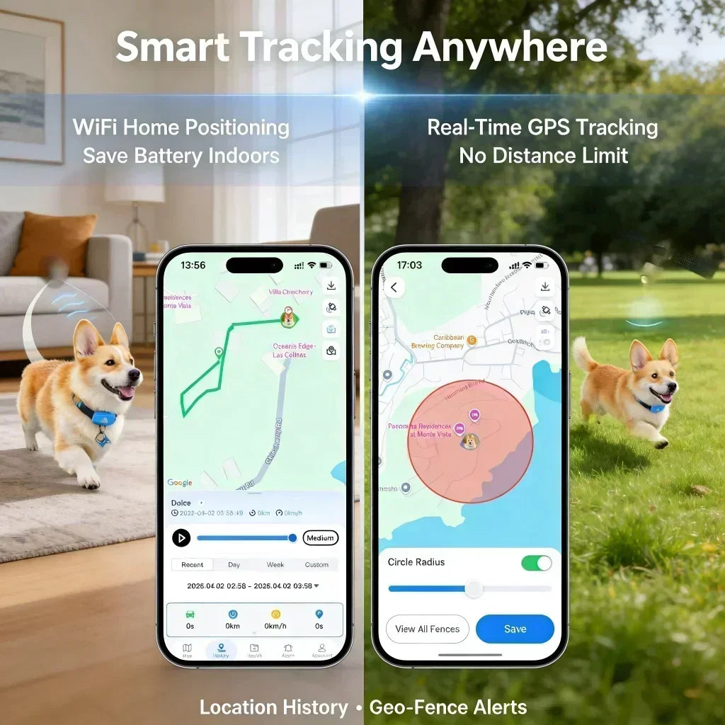 WANWAYTECH GPS Pet Tracker 4G With Real Time Tracking