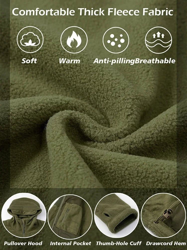 Fleece Tactical Hunting Jacket With Multi Pocket Warmth
