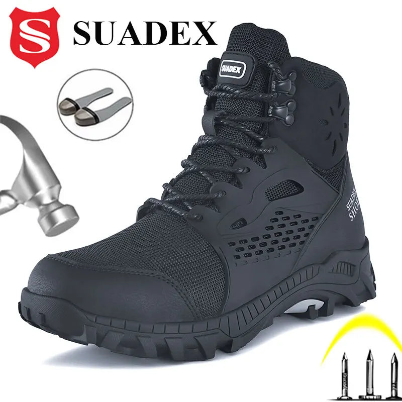 SUADEX S1 Safety Boots Anti Smashing Steel Toe Work Shoes