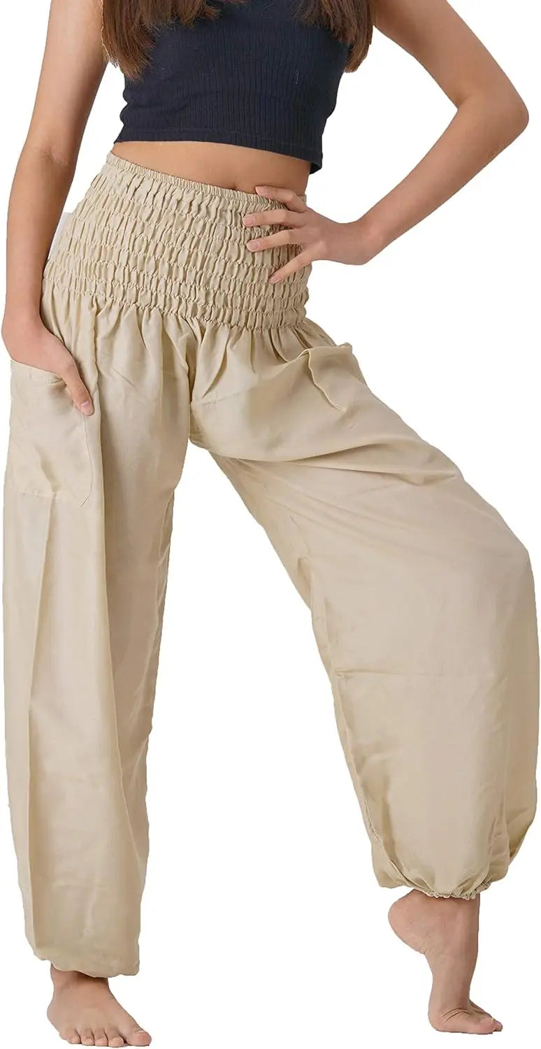 Harem Pants For Women Yoga Boho With Pockets Comfortable