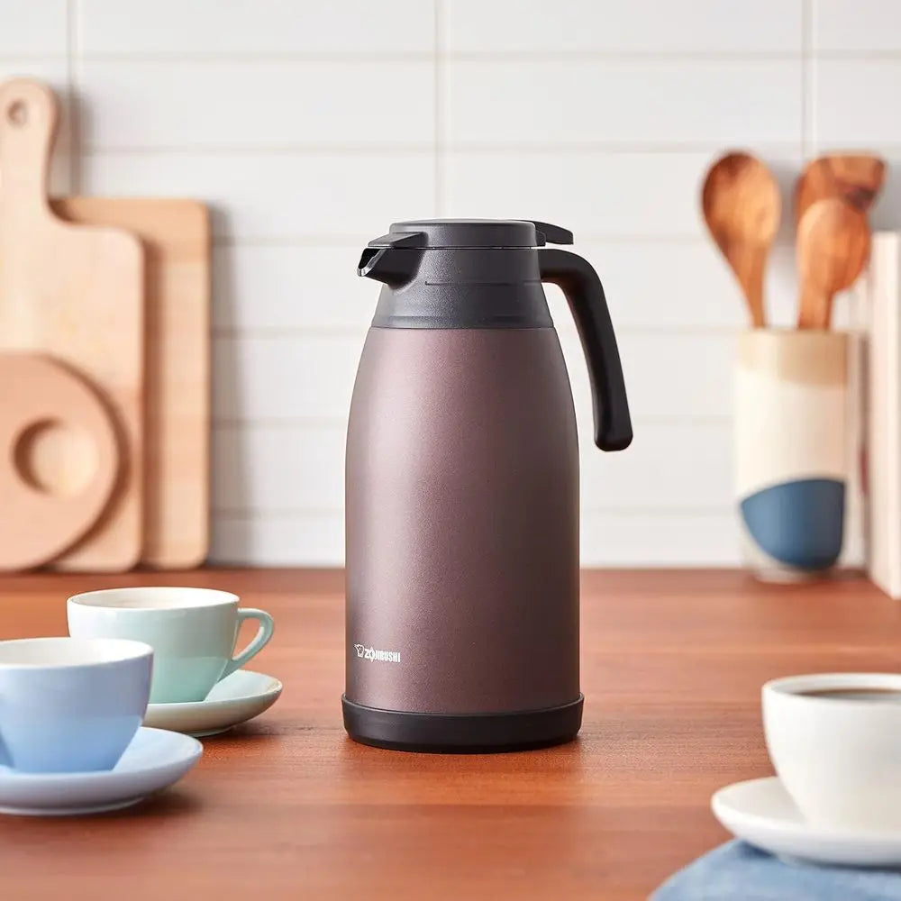 Stainless Steel Vacuum Flask With One Touch Pour Wide Mouth