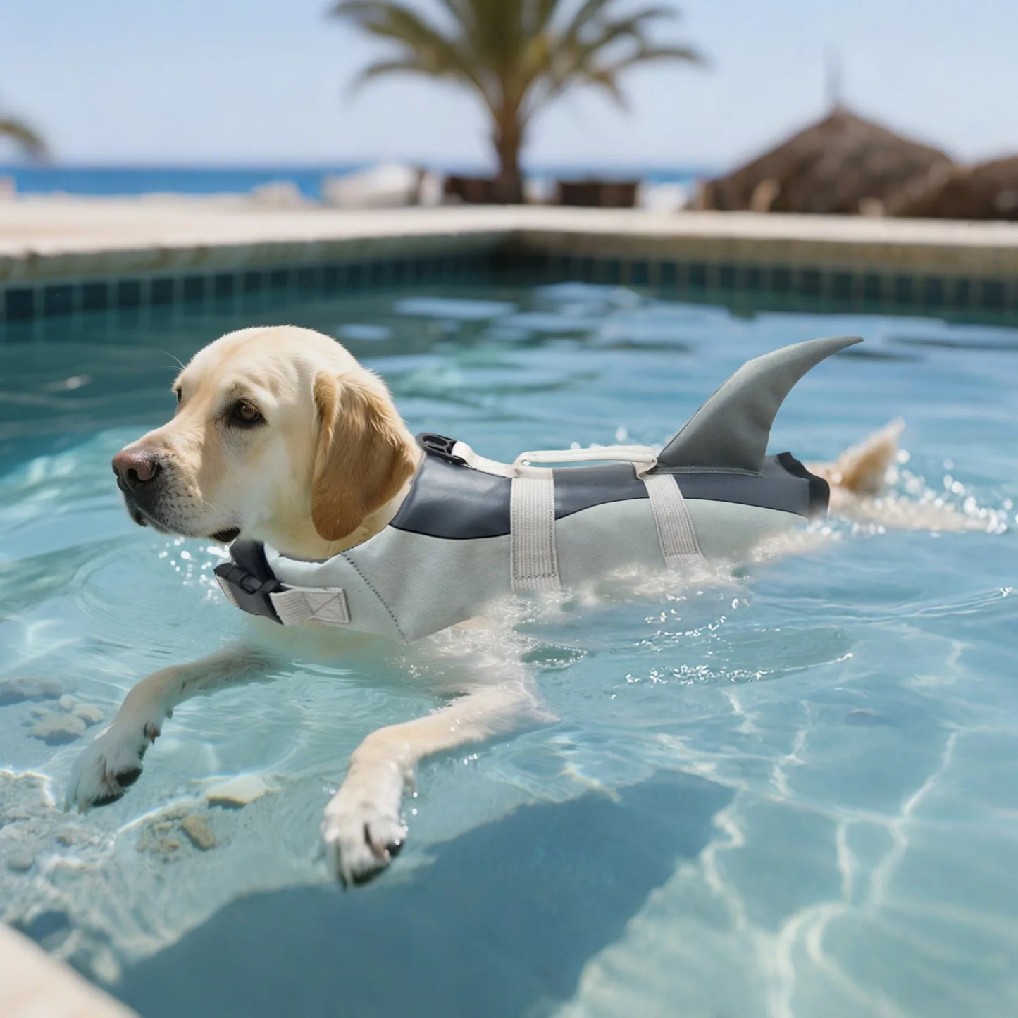 Dog Life Jacket With Handle Safety Vest For Surfing