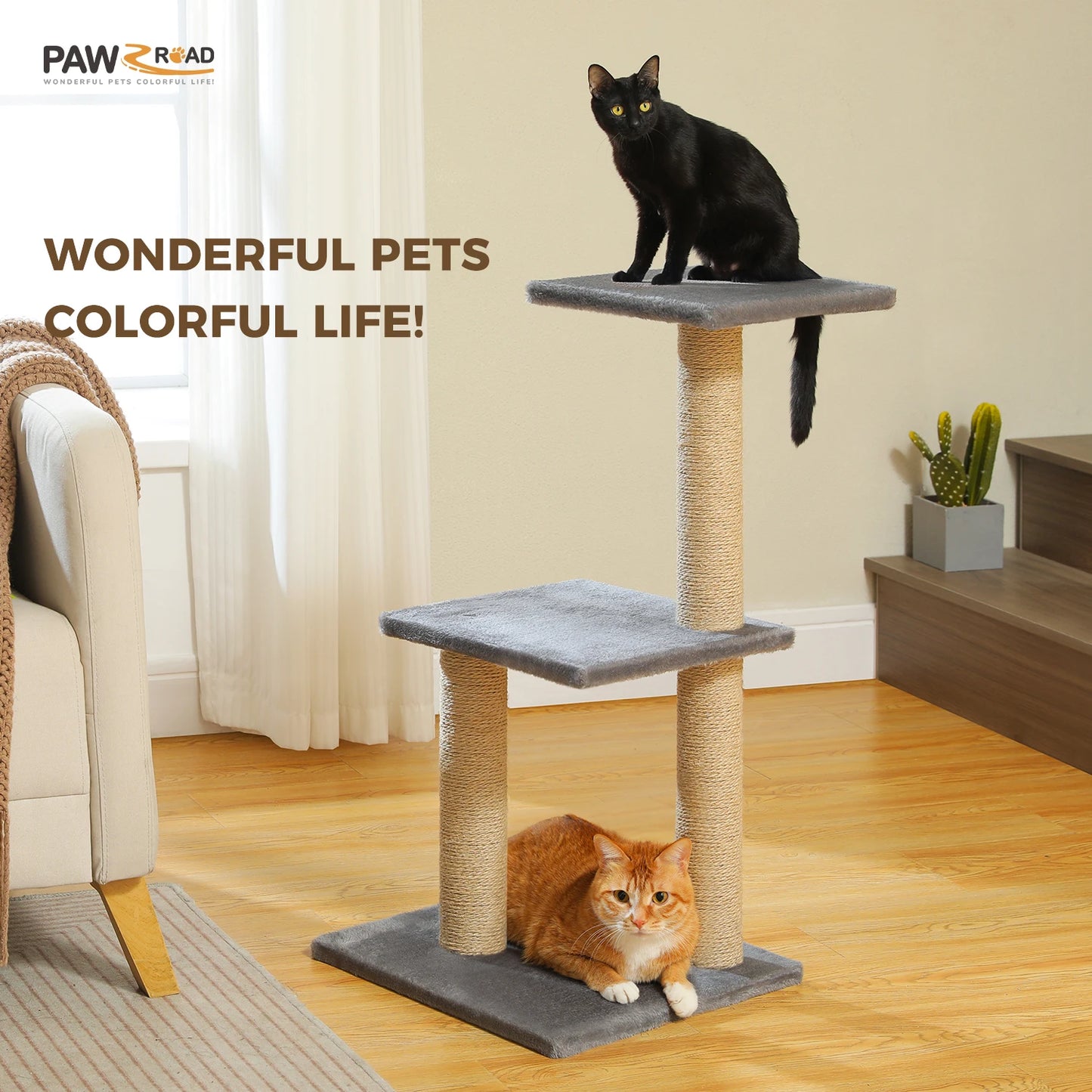 Premium PAWZ Road Cat Tree Tower With Scratching Posts